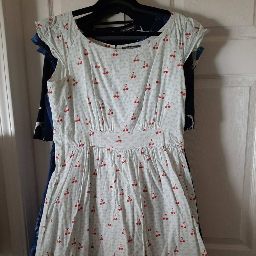 Emily and Fin Get What You Dessert Gloria dress in cherries, size large